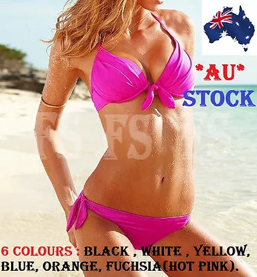 $17.45 • Buy Sexy Women Bandage Triangle Bikini Set Push Up Bra Padded Beach Swimwear