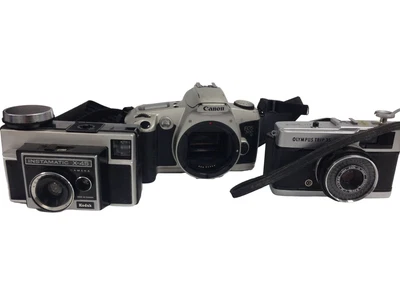 £9.99 • Buy Vintage Film Camera Bundle Set Of 3 Canon Instamatic Olympus Photography #991 