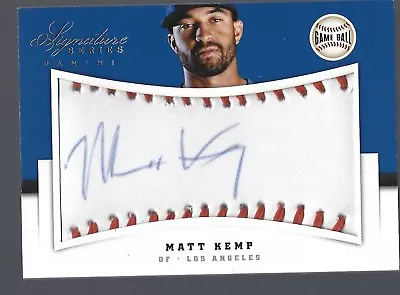 2012 Panini Signature Series Game Ball Signatures #67 Matt Kemp 6/10  • $15