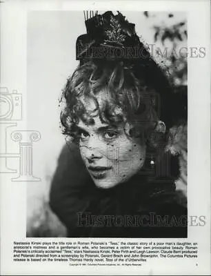 1986 Press Photo Nastassia Kinski In Her Lead Role In The Movie  Tess  • $16.99