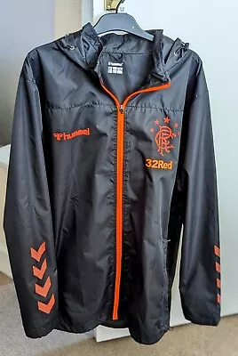 £9.99 • Buy Glasgow Rangers Football Rain Jacket, Hummel Rare. Black And Orange