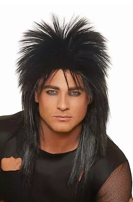 Brand New 1980s Rock N Roll Unisex Black Rocker Wig • $11.81