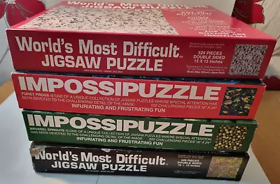 4 X 550+ Piece Jigsaws By BV Leisure  Most Difficult/Impossipuzzle  Job Lot • £11.99