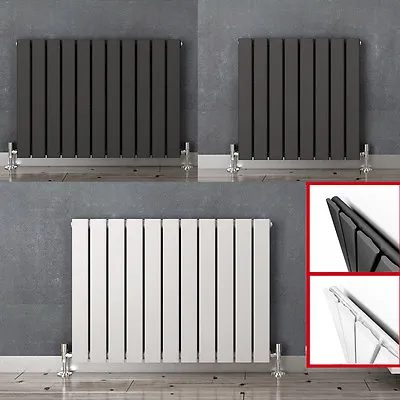 Designer Radiator Flat Panel Oval Column Towel Rail Tall Upright Central Heating • £76.99