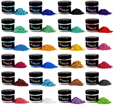 Mica Powder 10g 24 Jars - Pearlescent Color Pigment - Art Set For Resin Epoxy  • $30.73