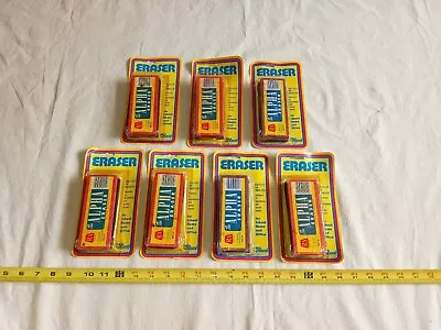 LOT OF 7 ALPHA Chalkboard Erasers Vintage 1982 NIP. • $39.99