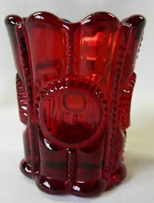 Vintage LG Wright Red  Priscilla Glass Toothpick Holder • $10