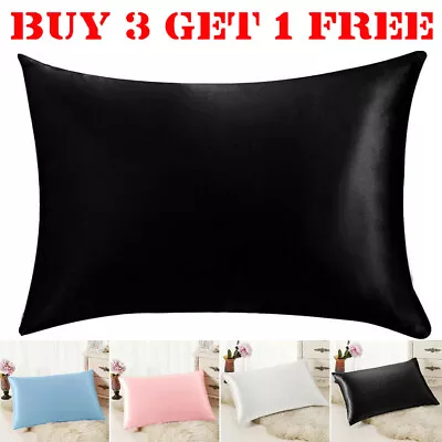$6.64 • Buy 100% Mulberry Silk Both Side Standard Pillow Case Slip Protector Genuine Silk AU