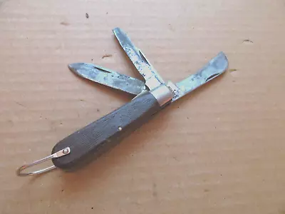 Vintage Klein Tool Chicago-3 Blade Electricians Pocket Knife • $2