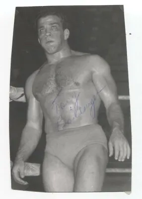 Vintage 1950's Wrestling Tony Signed Cut Photo Autographed Signature UNKNOWN • $45