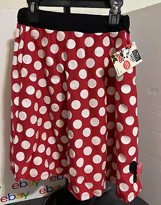 Minnie Mouse Women's Skirt Costume Red Polka Dots -Adult Standard/To Size 8/NWT • $20