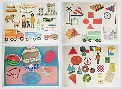 1970s Educational Posters - Shapes & Sizes  17 X 22 1/2  EUC - You Choose • $9.95
