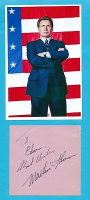 Martin Sheen Autographed Vintage Cut Signature W/ HP Photograph  West Wing  • $10