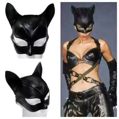 Cat Woman Adults Mask Costume Outfit Fancy Dress Party Cosplay Latex Womens Lady • £16.99