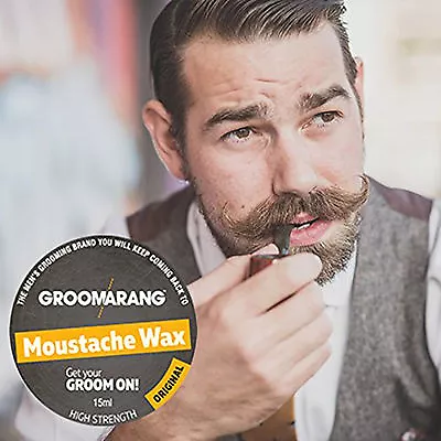 £5.55 • Buy Groomarang Moustache Wax High Strength Best Grooming Shaping Styling Beard Care