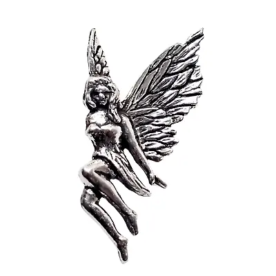 Fairy Pin Badge Brooch Mythical Leaf Fey Pewter Badge Lapel Unisex By A R Brown • £6.40