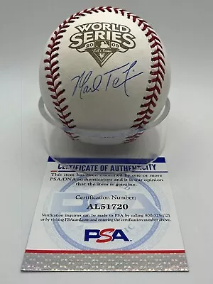 Mark Teixeira Rangers Signed Autograph 2009 World Series Baseball PSA DNA • $124.99