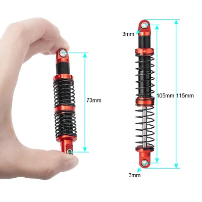 Adjustable Shock Absorber Suspension Damper 75-125mm For RC 1:10 Crawler Buggy • $14.01