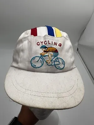 Vintage Multicolor Cycling Hat White One Size Fits Most  • $49.99