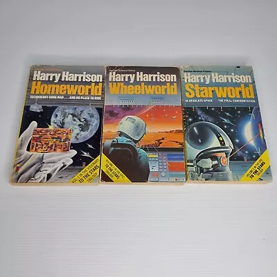 Harry Harrison To The Stars Vols 123 Vintage Sci Fi Paperback Books Bundle Lot • $42