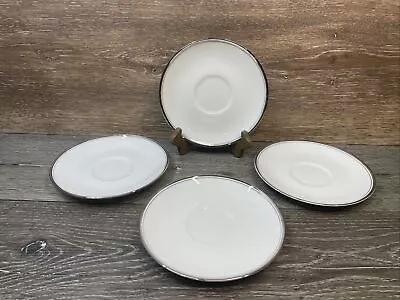 Mikasa Bone China AK018 Gothic Platinum Saucer 6.25” Set Of 4 • $31.98