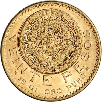 Mexico Gold 20 Pesos (.4822 Oz) - XF/AU - Random Date • $1120.25