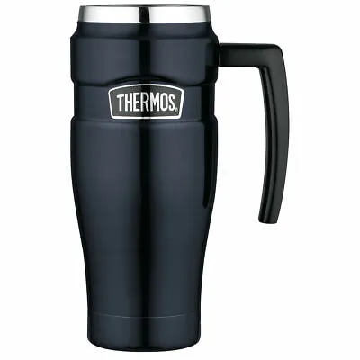 New THERMOS Stainless King S/Steel Vacuum Insulated Travel Mug 470ml With Handle • $42.65