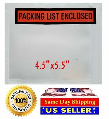 4.5 X 5.5 Packing List Enclosed Envelopes Pouch 4 1/2 X 5 1/2  - ST ShipMailers • $11.29