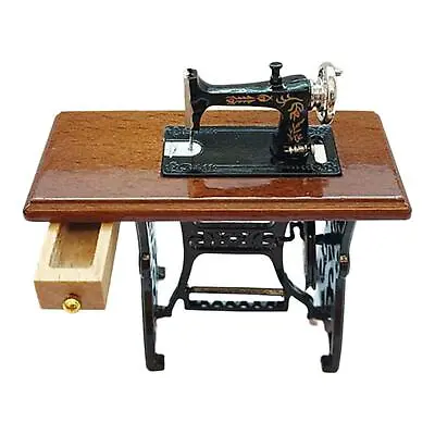 1:6 Scale Miniature Sewing Machine Furniture Model For Pretend • $14.41