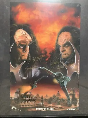 JG Hertzler “Martok” And Robert Oreilly “Gowron” Autograph Poster 11x17 • $300