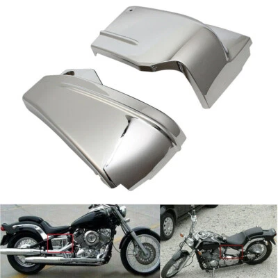 $44.99 • Buy 2 Pcs Chrome ABS Battery Side Covers For Yamaha V-Star 650 Dragstar 650 XVS650