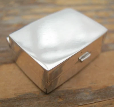 £26 • Buy Beautiful Birmingham Hallmarked Sterling Silver Box / Vinaigrette / Pill / Snuff