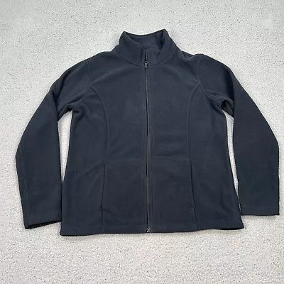 Cabelas Fleece Womens Medium Black Full Zip Jacket • $12.99