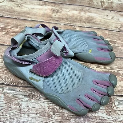 Vibram Five Fingers Toe Shoes Grey Lavender Women's Size 37/ US Size 6.5 Women’s • $18.07