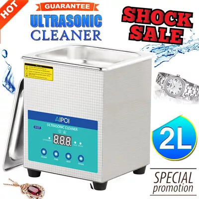 2L Digital Ultrasonic Cleaner Heater Timer Industrial Grade Stainless Steel Tank • $96.96