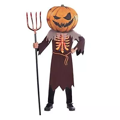Amscan Child Scary Big Head Pumpkin Costume (Small 4-6 Years Old Sizing) • £19.99