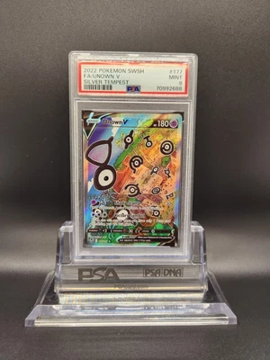 $31 • Buy 2022 Pokemon SWSH Unown V 177 Alt Art Silver Tempest PSA 9