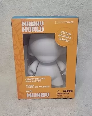 Kidrobot 4” Munny World DIY Mini Pop Figure Brand NEW Loot Crate Blank Sealed • $8.99