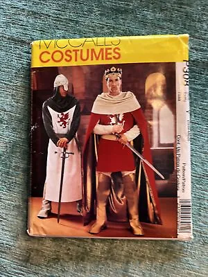 McCalls Costume Pattern P308 King Night Arthur Camelot SCA LARP Garb S/ MedUncut • $4.99