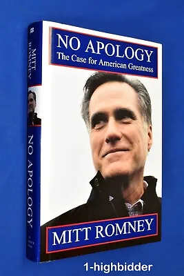 SIGNED Mitt Romney NO APOLOGY 1st Edition Hardcover HCDJ Autographed Mormon LDS • $15.99