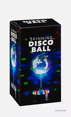 Battery Operated LED Mirror Glitter Ball Rotating Motor Party Lighting DJ Disco • £19.99
