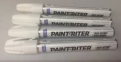 4 MARKAL WHITE  LIQUID PAINT MARKER #96820 Valve Action Paint-Riter 3mm Mark • $19.99