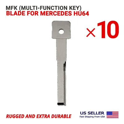 10X MFK (Multi-Function Key) Refill Key Blank Blade For Mercedes HU64 • $12.45