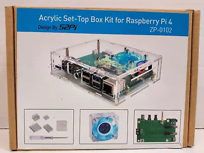 Acrylic Raspberry Pi Set-Top Box KitRaspberry Pi 4 Case With 4010 Fan 5V • $19.99