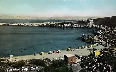 £2.50 • Buy Vintage 1960s Joseph Galea Postcard Paradise Bay, Malta Franked ‘maritime Mail’