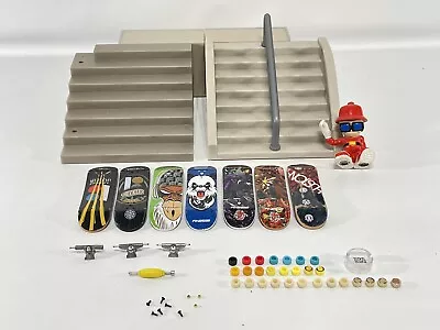 Tech Deck Lot Finger Skateboards Rails Stairs Ramps Dude Figure & Accessorizes • $29.57