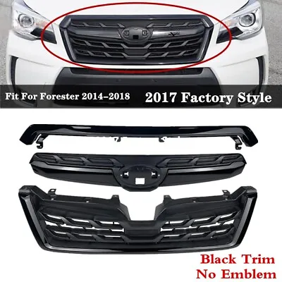 Fits SUBARU Forester 2014-2018 Front Bumper Center Grille Radiator Grill Glossy • $63.31