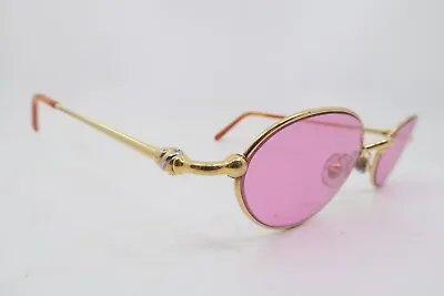 $21.96 • Buy Vintage Gold Plated Cartier Eyeglasses Frames Oval Lens Surrounds Size 49-19 135