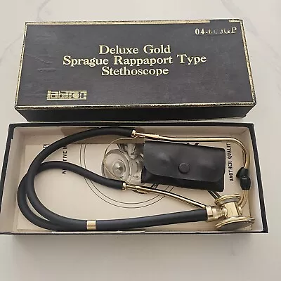 Vintage New Labtron 04-600gp DELUX GOLD  Sprague Rappaport Type Stethoscope  • $245