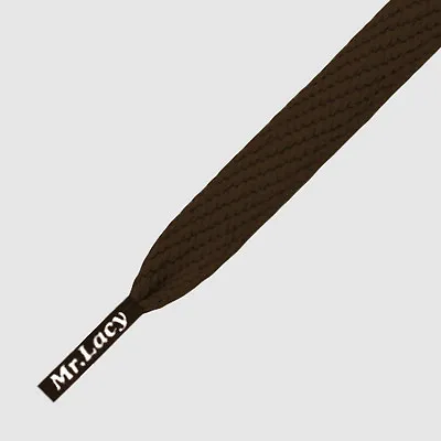 Shoelaces Flat Brown Mr Lacy Flatties High Quality Laces 130 Cm Long10 Mm Wide • £9.48